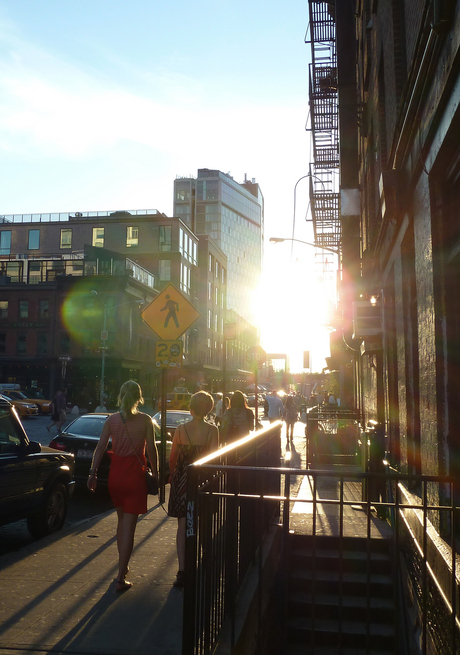 Golden hour in Meatpacking district New York