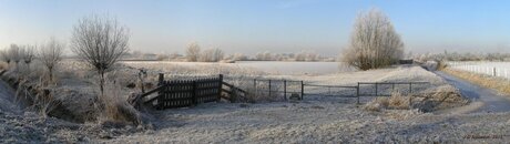 Winter Panorama Oranje polder op 9 jan 2009