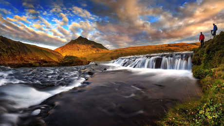 Boven de Skogafoss