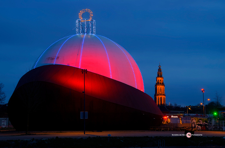 Grote kerstbal DOT Groningen