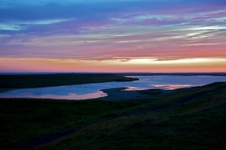 Zonsondergang nabij de Oosterschelde