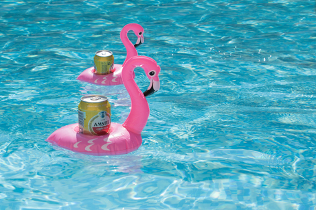 Amstel cerveza flamingo's