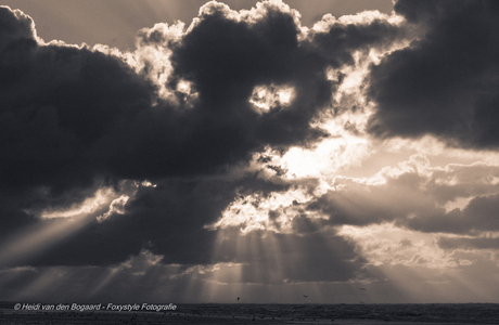 Ondergaande zon Ameland