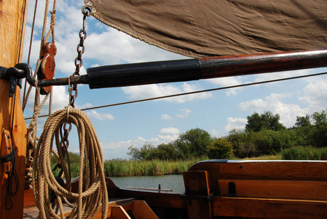 landschap gezien vanaf een botter