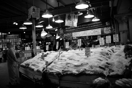 Fish stand Pike Public Market Seattle