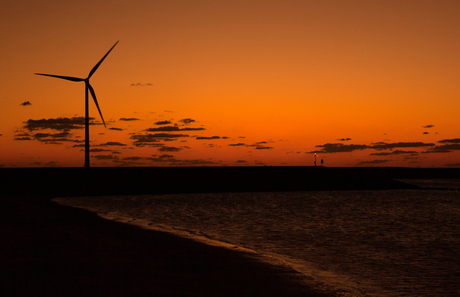 Windmill sunset