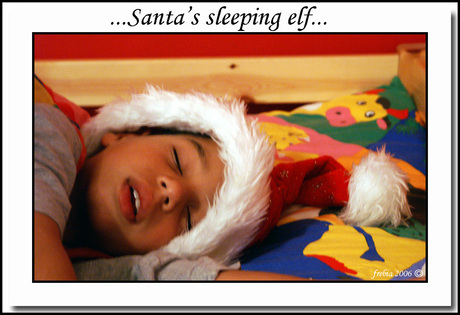 Santa,s sleeping elf...