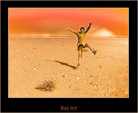 Jump in the desert