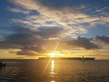 Zonsondergang Mallory Square, Key West, Florida