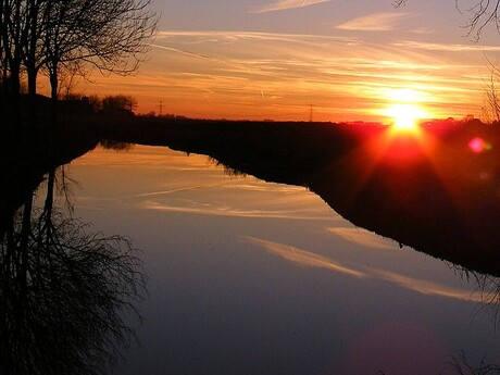 Gisteravond tegen zonsondergang