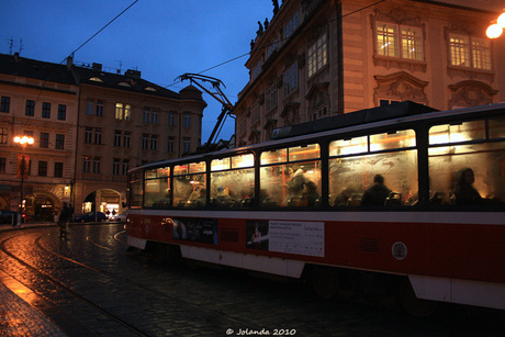 Avondspits in Praag
