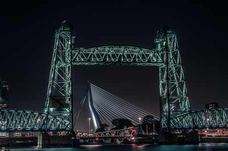 de twee mooiste bruggen van Rotterdam