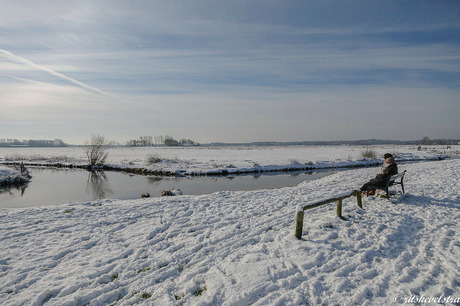 Genieten van een witte wereld.