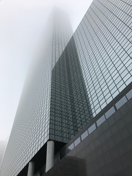 Skyscraper in the mist