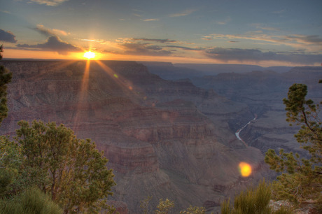 Zonsondergang in Grand Canyon