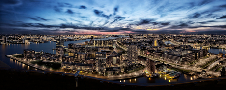 Rotterdam...a balcony view by night