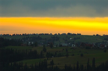 Zonsondergang in de Tatra