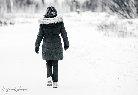 Walking in the blissful snow