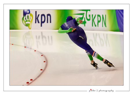 Sven Kramer op de WB schaatsen