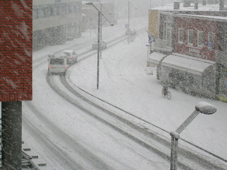 Sneeuwstorm in Hengelo (ov)