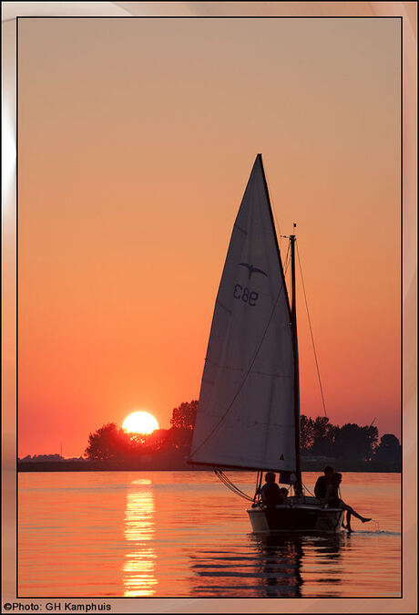 Zonsondergang Friesland