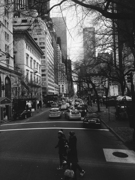 across the streets of New York