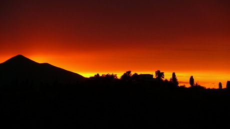 zonsondergang in toscane
