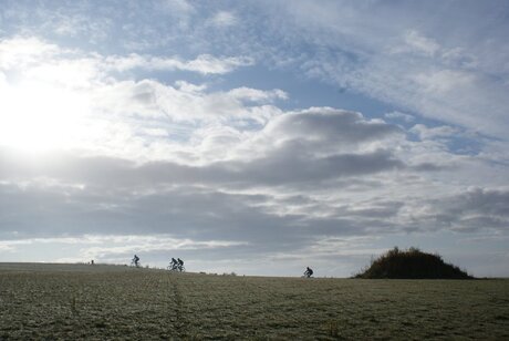 Mountainbiken met Hollandse luchten