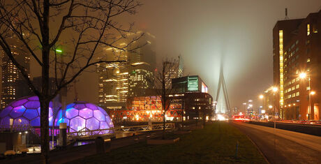Rotterdam Zuid bij mist