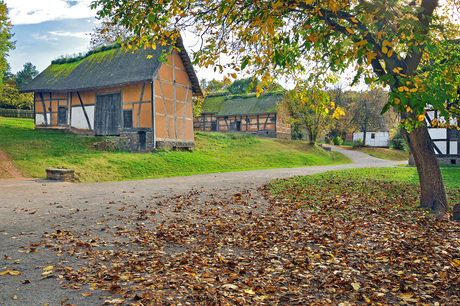 Herfst in freilichtmuseum Kommern