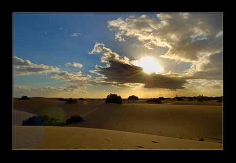 Zonsondergang duinen