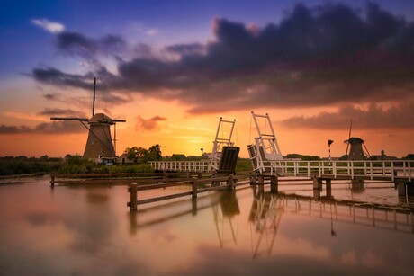 Kinderdijk sunset