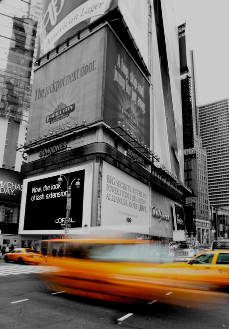 Taxi on Times Square