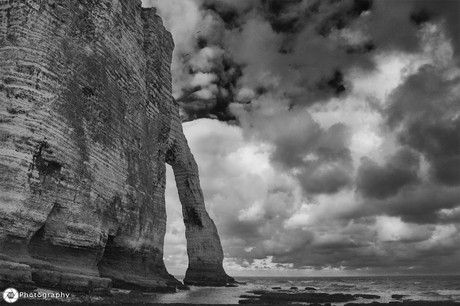 Elephant's trunck rock (The Neadle) - Cliffs of Etretat Normandy France.