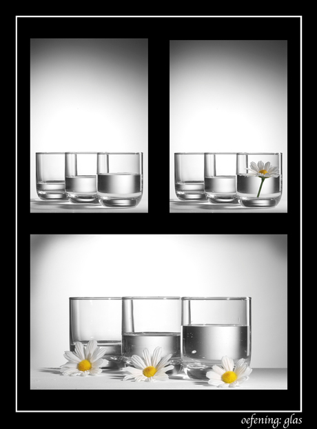 glas met bloem