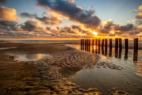 Sunset over the Sea