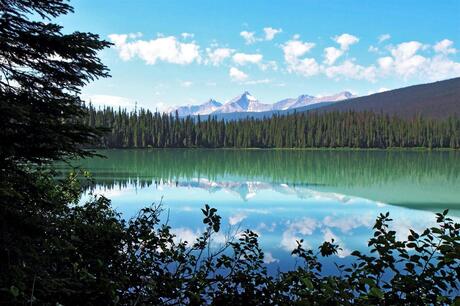 Spiegelingen in Emerald Lake, Joho NP, BC