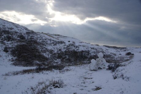 sneeuw op Texel