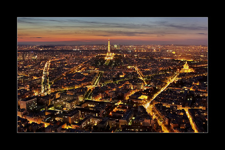 Blue hour over Paris 2