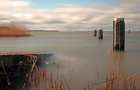 Uitzicht vanaf de haven van Marken