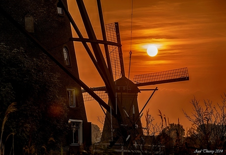 Zonsondergang Kinderdijk