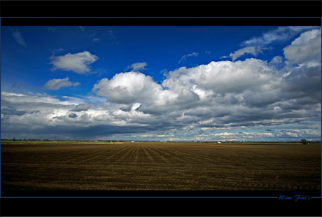 Wolken in de polder