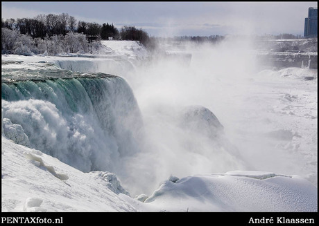 Koude Niagara watervallen