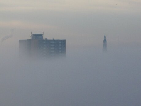 Maassluis in the mist