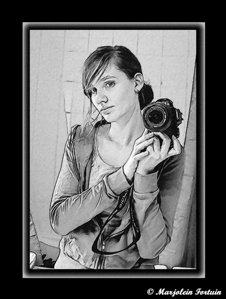 Black and White Self-portrait