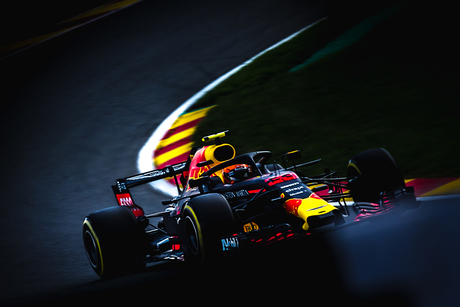 max verstappen tijdens de gp van Belgie op spa francorchamps sport F1