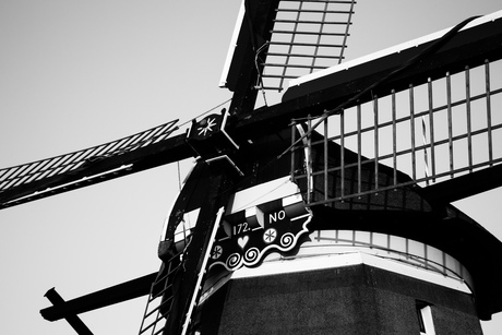 Close-up van een molen