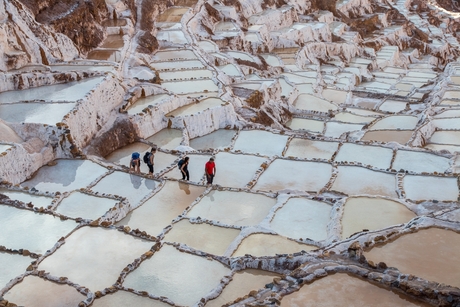 Salt planes of Maras Peru