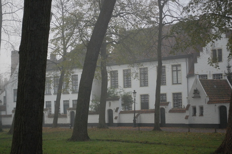 Brugge in de mist