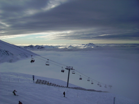 boven de wolken en onder